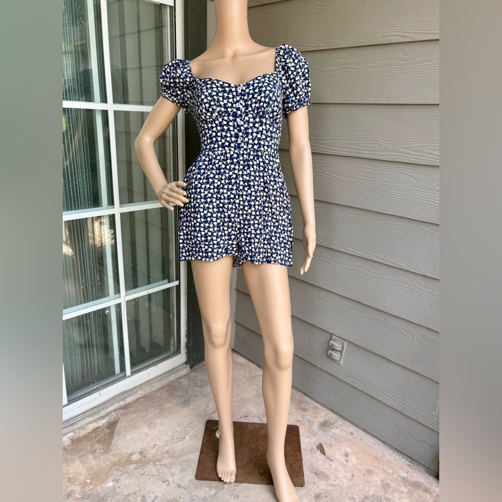 A.U.W. Blue Floral Romper